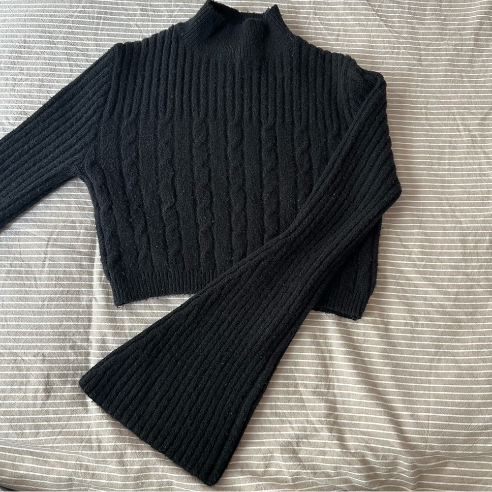 Forever 21 Black Cable Knit Women's Sweater